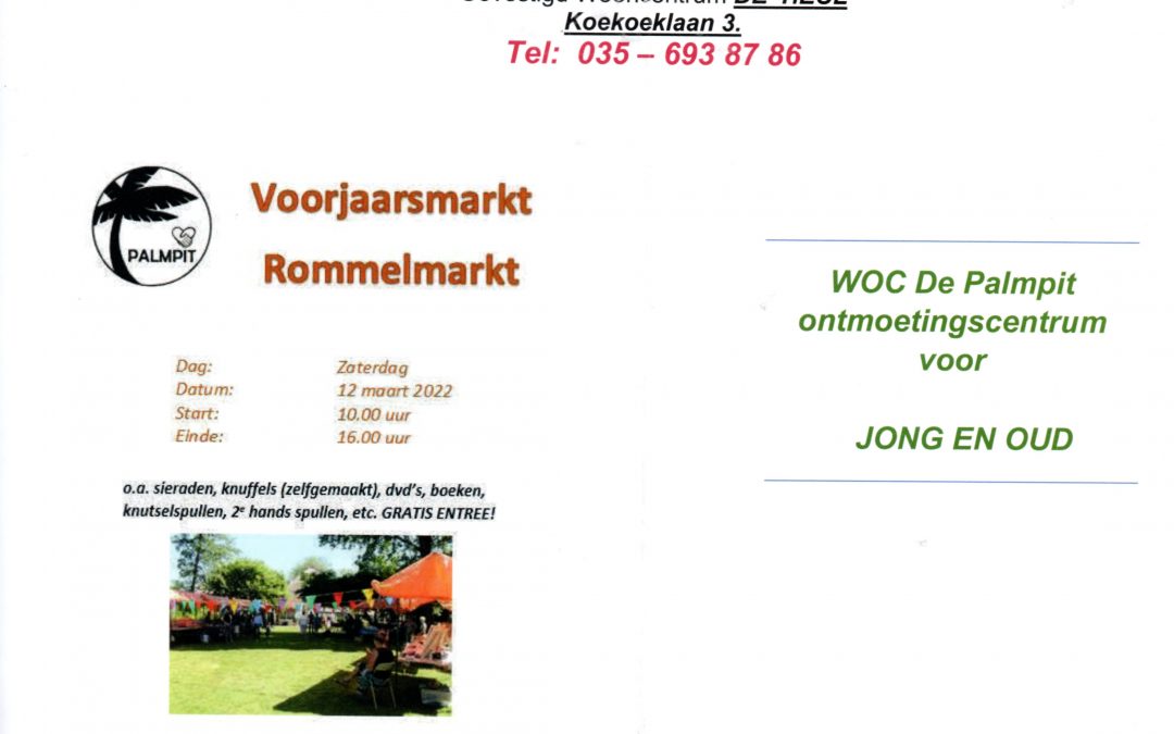 Voorjaars Rommelmarkt – 12 Maart